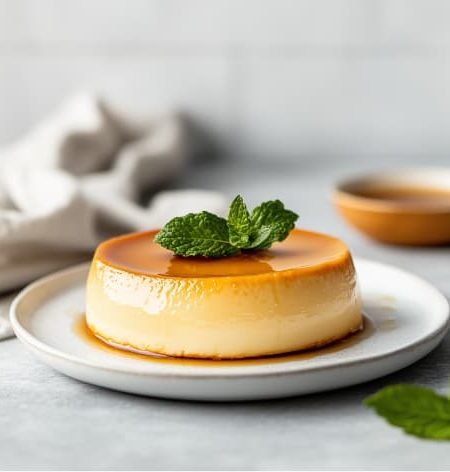 Flan de vainilla sin azúcar