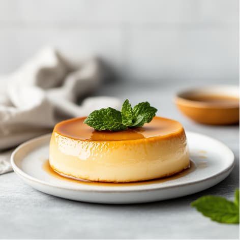 Flan de vainilla sin azúcar