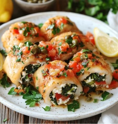 Rollo de pescado relleno