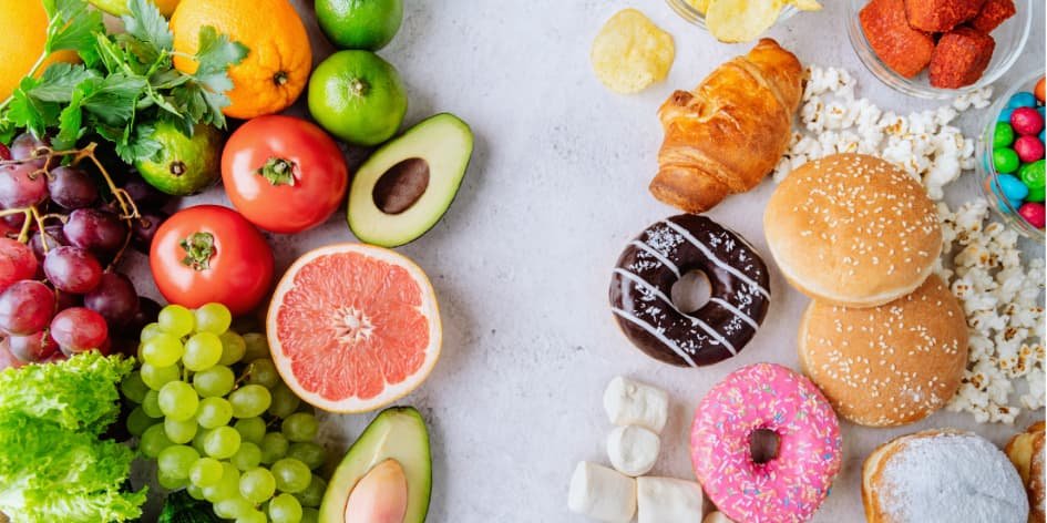 Comida Saludable y no Saludable