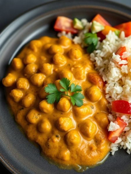 Curry de Garbanzos con Leche de Coco