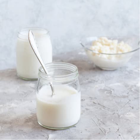 Yogur natural o kéfir