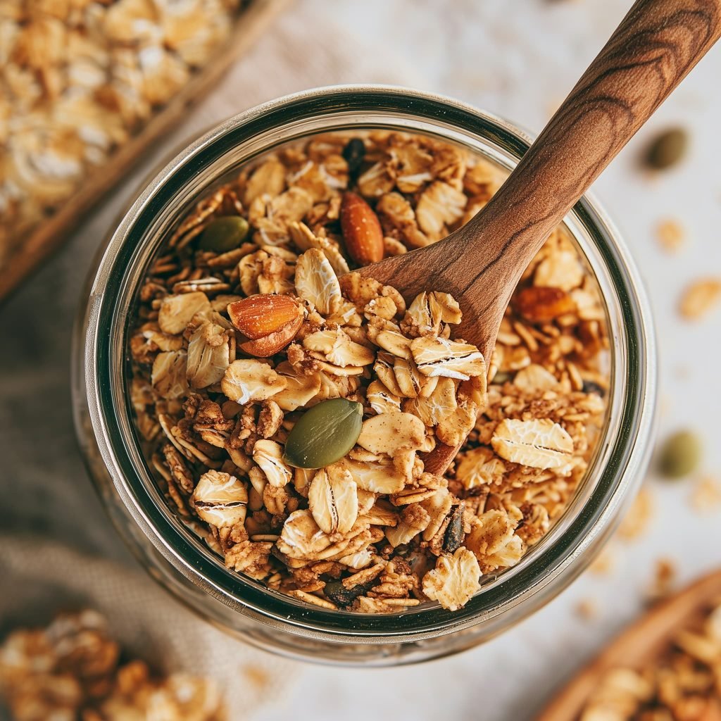 Granola saludable con semillas 