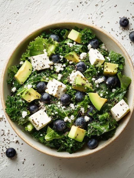 Ensalada de Kale con Aguacate y Queso de Cabra
